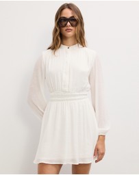 The Fated - Della Long Sleeve Gathered Mini Dress