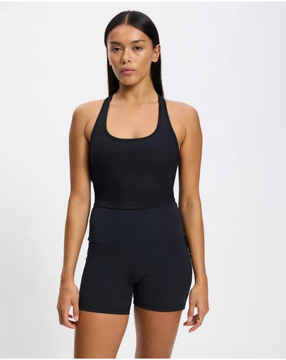 AVE Active - Ribbed Racer Crop Tank