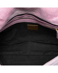 Pre-Loved by Azura Reborn - Pre-Loved Zucca Embossed Velvet Baguette Satchel