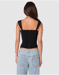EDIKTED - Marcella Wide Strap Mesh Corset