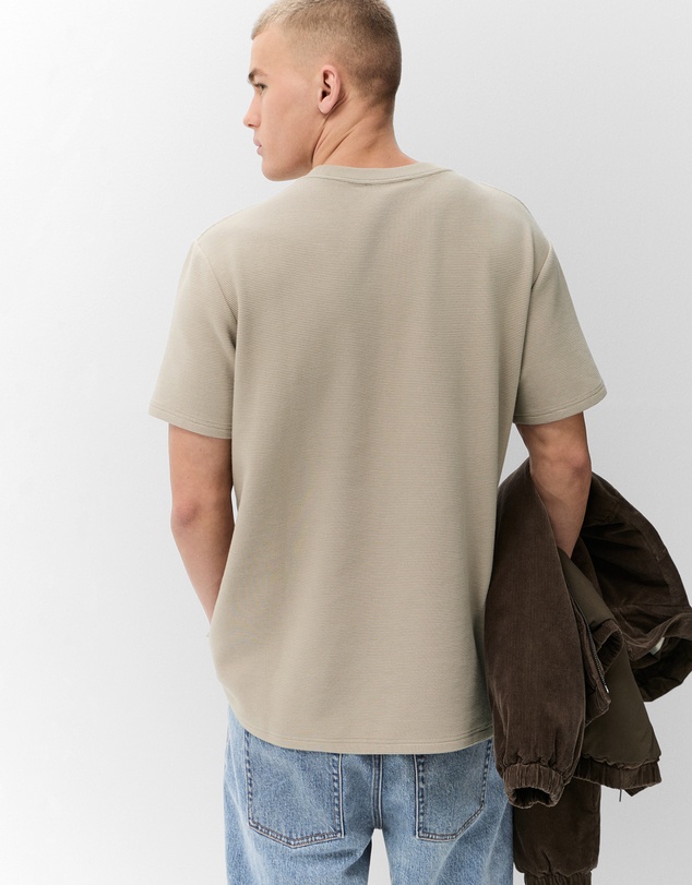 UNISON - Horizontal Rib T Shirt