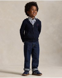 Polo Ralph Lauren - Cable Cotton Hooded Full-Zip Sweater - ICONIC EXCLUSIVE - Babies-Kids