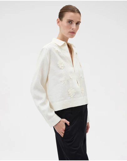Oroton - Ribbon Trim Camp Shirt