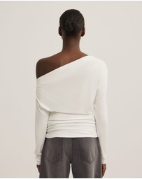 Witchery - Asymmetric Draped Long Sleeve Top