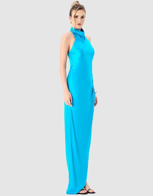 Bariano - Aaliyah High Neck Cowl Gown