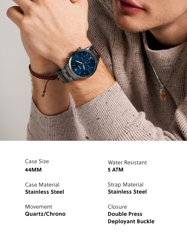 Fossil - Neutra Gun-Metal Chronograph Watch