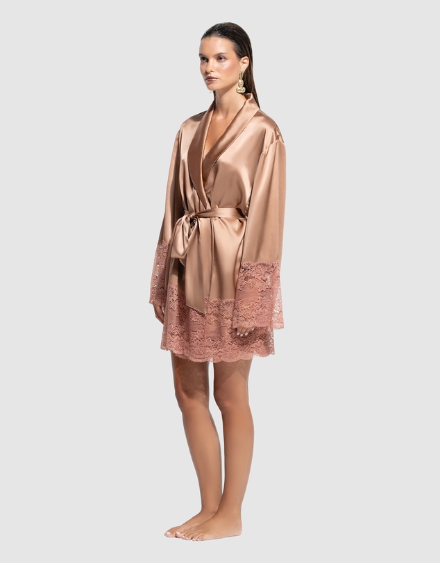 GINIA - Silk Lace Robe
