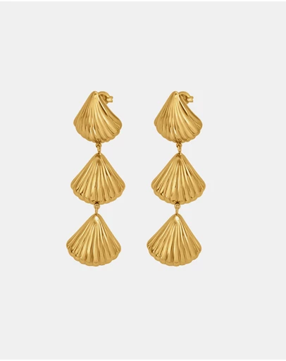Zoe Olivia - Waterproof Shell Drop Stud Earrings