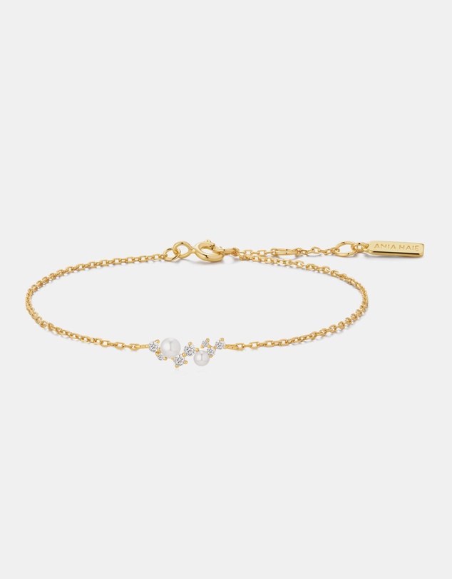 Ania Haie - Ania Haie Gold Shell Pearl Cluster Bracelet