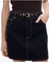 Witchery - Denim Belt Mini Skirt