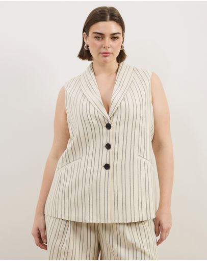 Cream Pinstripe