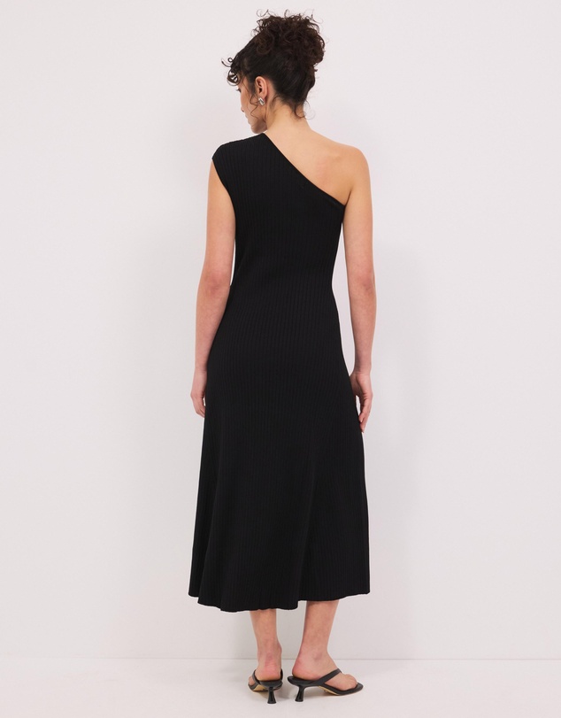 Calli - Ada One Shoulder Knitted Midi Dress