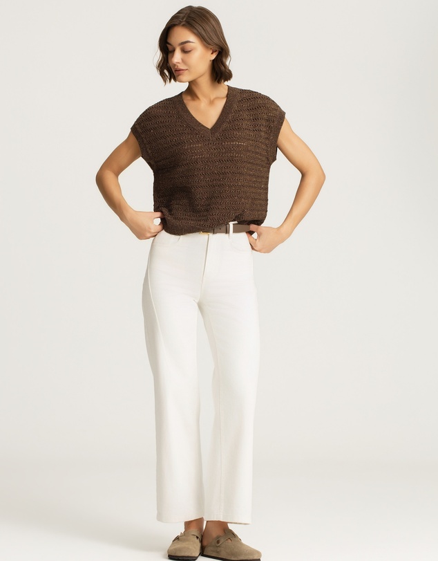 IDA+S - Reni Metallic Cotton Knit Top
