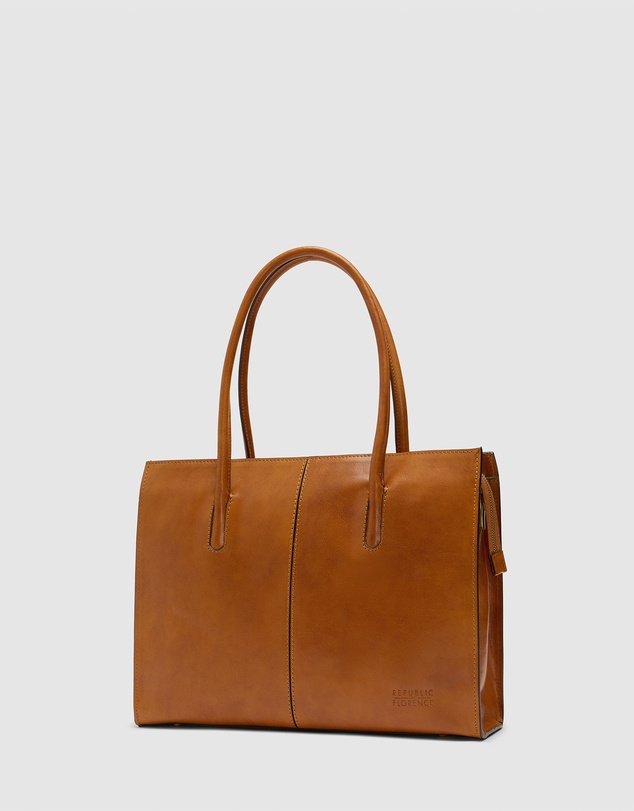 Florence - The Florence Tan Leather Tote Work Bag
