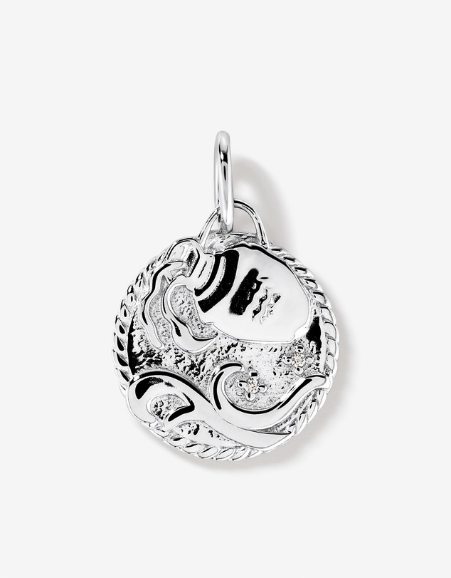 Michael Hill - Diamond Accent Aquarius Zodiac Pendant in Sterling Silver