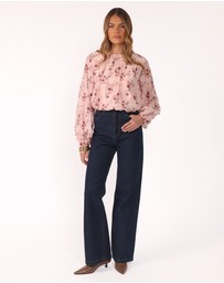 Petal & Pup - Dallas Long Sleeve Top - Pink Rose