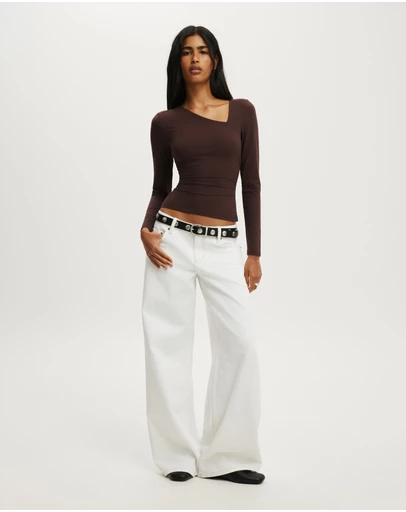 Cotton On - Hold Me Asymmetric Long Sleeve Top