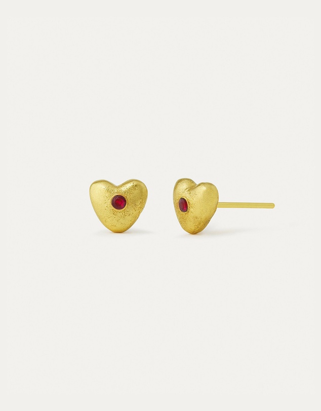 Ottoman Hands - Marina Red Heart Stud Earrings