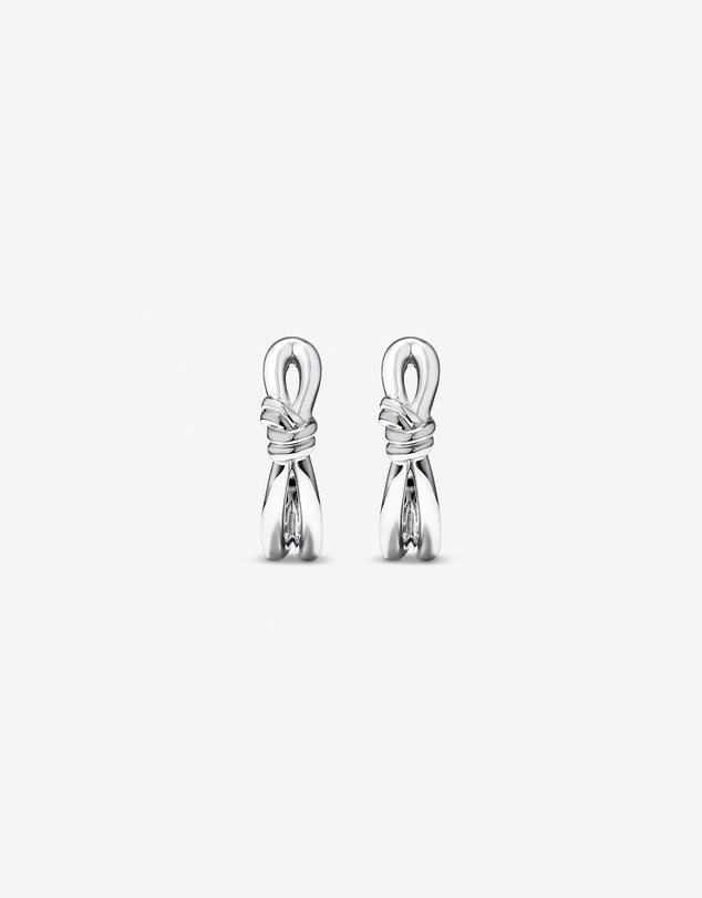 Michael Hill - Knot Half Hoop Stud Earrings in Sterling Silver