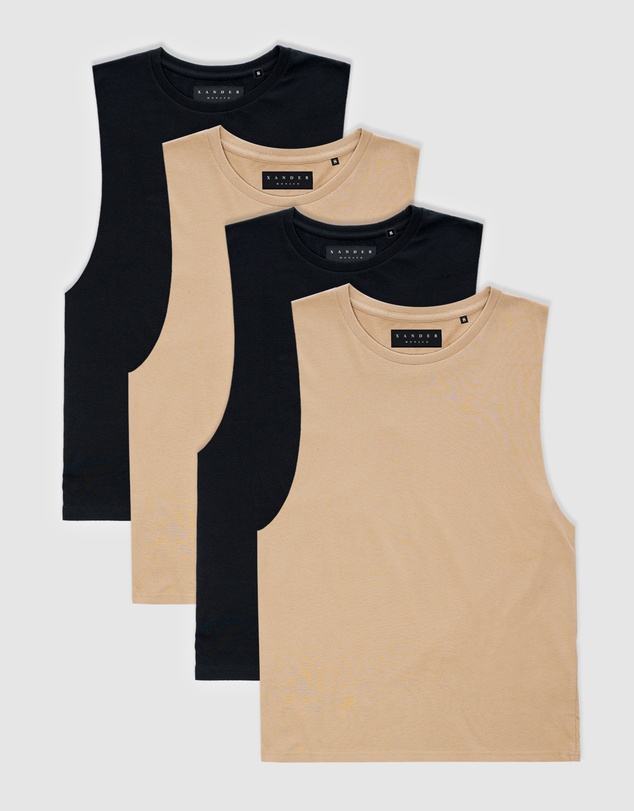 Xander - 4-Pack Blanc Tank