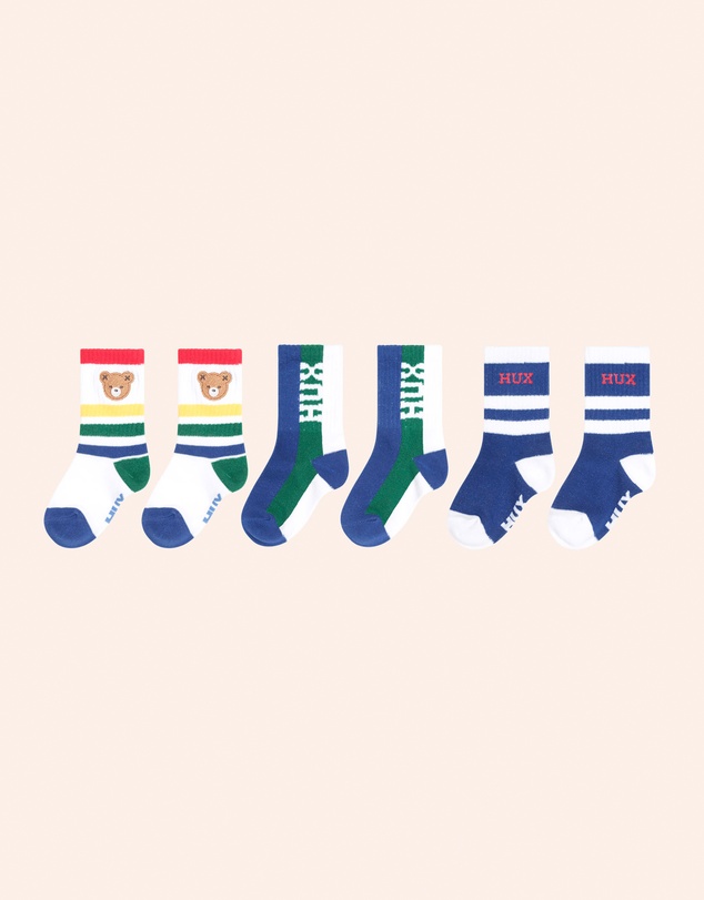 Huxbaby - 3-Pack Sports Socks - Babies-Kids