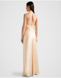 Forever New - Abby Halter Neck Satin Maxi Dress