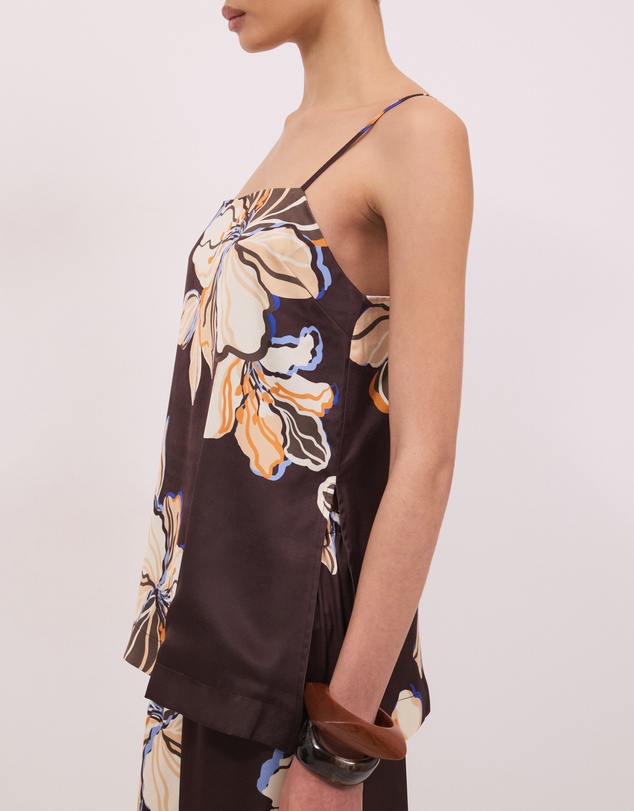 Calli - Ivy Floral Print Satin Top