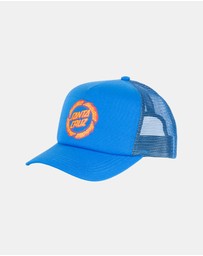 Santa Cruz - Flame Ringed Dot Trucker Cap - Teens