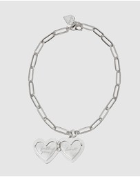 Wanderlust + Co - Heart Silver Locket Bracelet