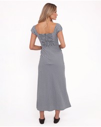 Petal & Pup - Miriam Midi Dress - Black Gingham