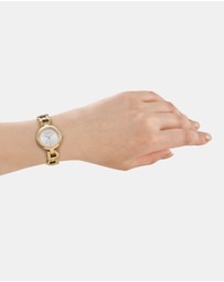 DKNY - Open Link Gold 28mm Silver Dial Womens Watch