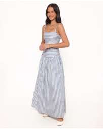 Petal & Pup - Carlisle Maxi Dress - Blue Stripe
