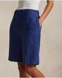Polo Ralph Lauren - Long Pleated Linen Shorts