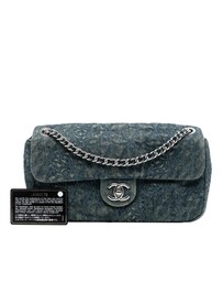 Pre-Loved by Azura Reborn - Pre-Loved Medium Embroidered Denim Camellia Flap