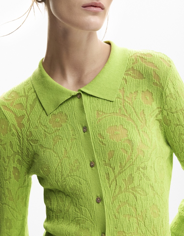 Desigual - T-shirt with embroidered flowers