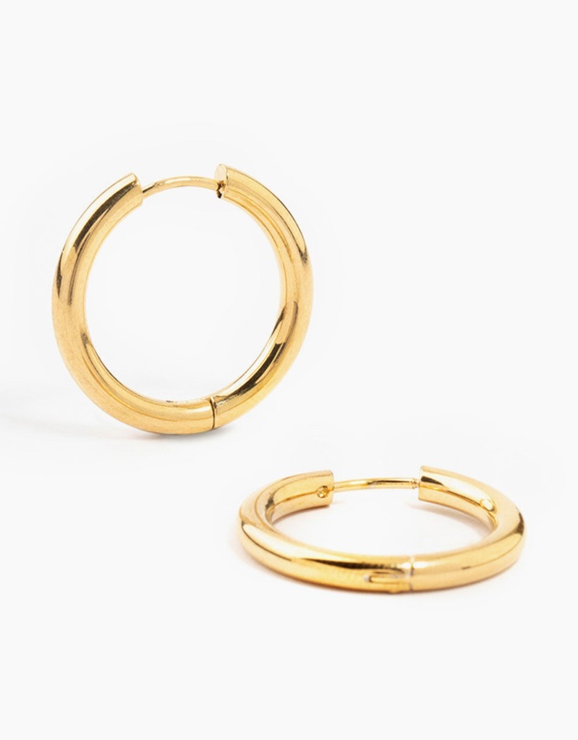 Lovisa - Waterproof Gold Plated Stainless Steel Clicker Hoop Earrings 24 MM