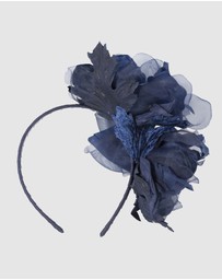 Fillies Collection - Large Navy Flowers Headband