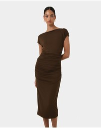 Forcast - Mia Ruched Jersey Dress