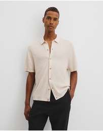 Country Road - Short Sleeve Cotton Linen Knit Shirt