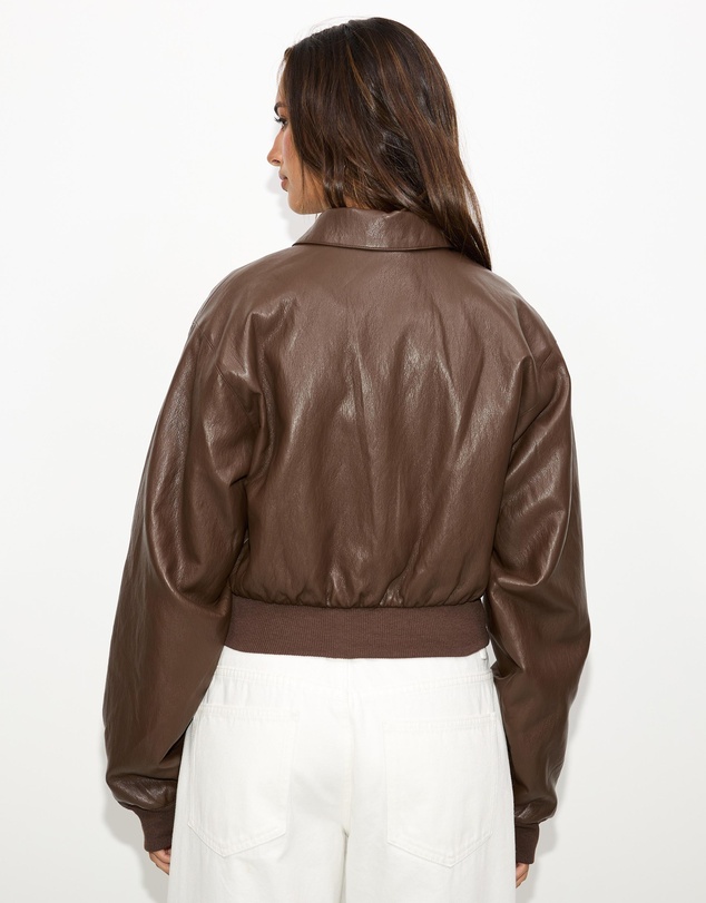Dazie - Lustre Cropped Bomber Jacket