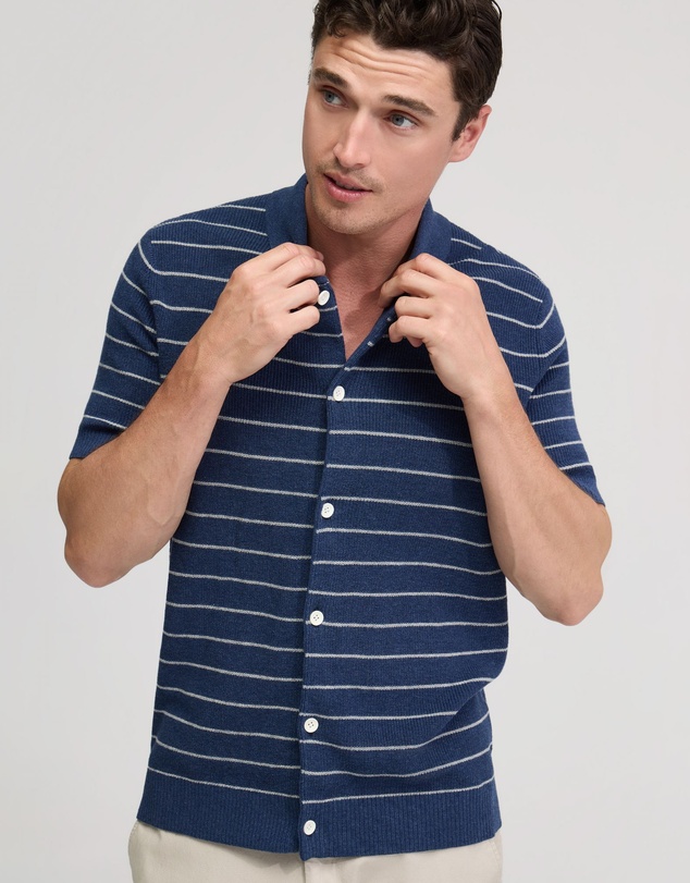 Oxford - Carlos Stripe Knitted Shirt