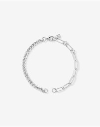 Michael Hill - Paperclip and Curb Link Bracelet in Sterling Silver