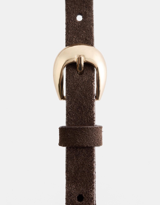 & Other Stories - Crescent-Buckle Slim Leather Belt
