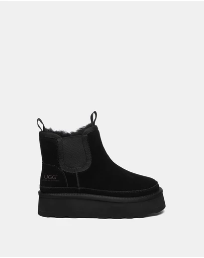 EVERAU - Australian Shepherd Ugg Chelsie Platform Cow Suede Upper UGG Boots
