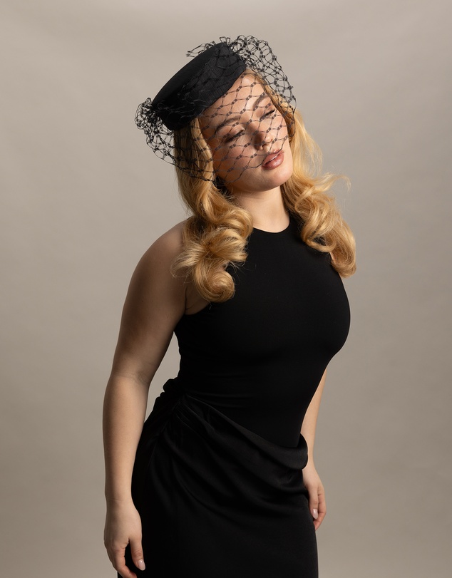 Morgan & Taylor - Zahra Pillbox Hat in Black