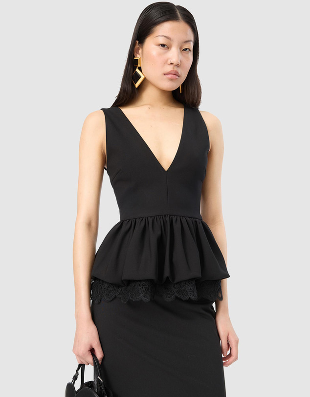 ROTATE - V Neck Peplum Top