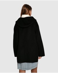 Belle & Bloom - Coastal Edit Hooded Wool Blend Coat