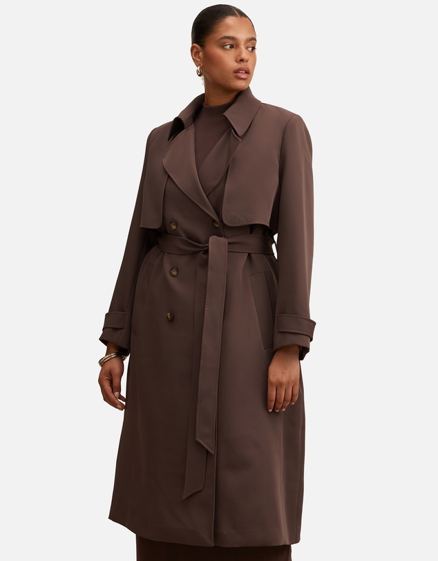 Forever New Curve - Delilah Curve Soft Trench Coat