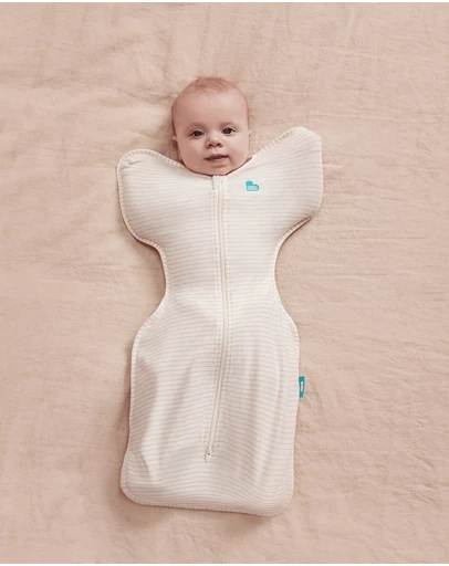 Love to Dream - Swaddle Up™ Original 0.2 TOG Stretch Cotton Breton Stripe Tan