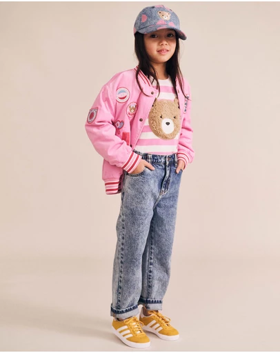 Huxbaby - Furry Huxbear Stripe Tee - Babies-Kids